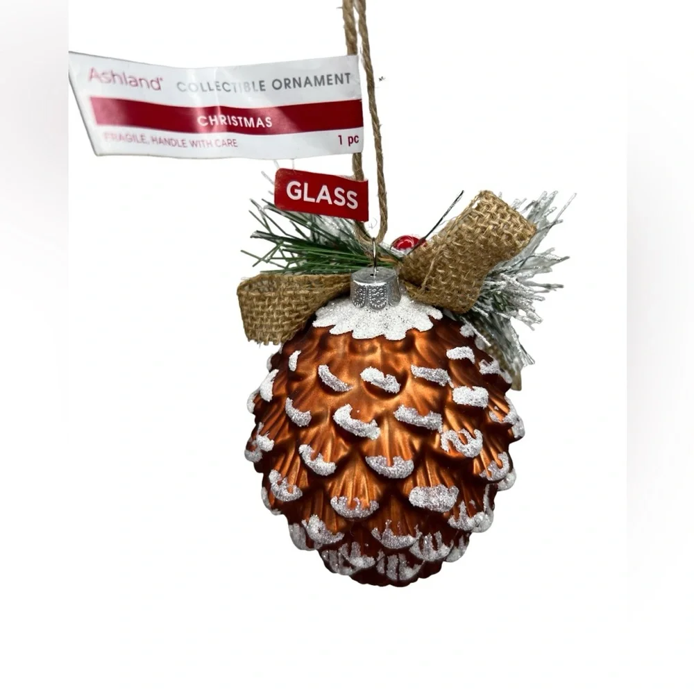 Ashland Glass Christmas Pinecone Ornament
